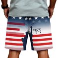 thumbnail image 4 of JULMCOMO 4th of July Men's Shorts Drawstring Patriotic Loose Stars Stripes Summer Shorts for 1776 with Pockets Red XL, 4 of 6