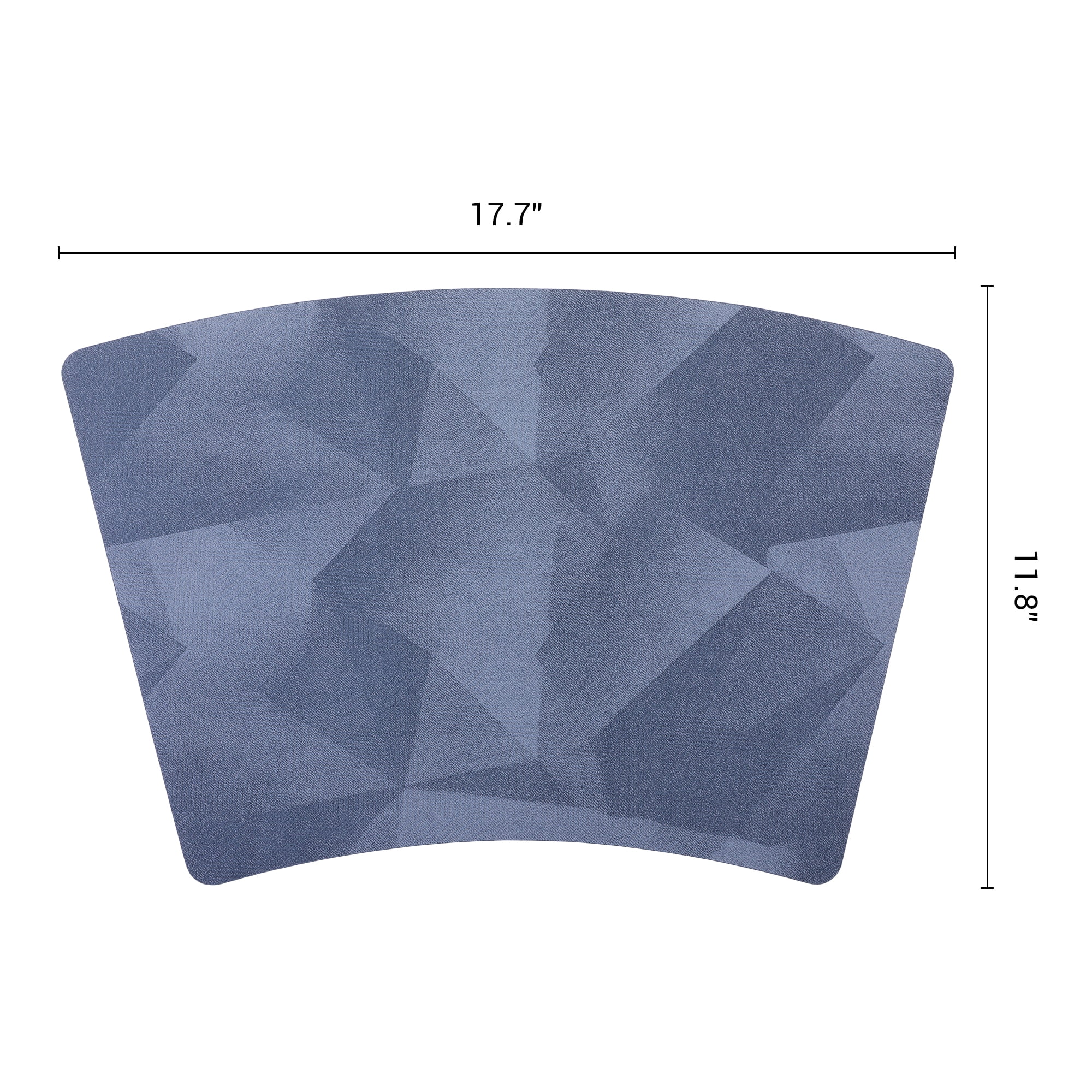 Unique Bargains 4pcs Wedge Placemats Dark Blue 17.7"x11.8"