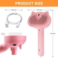 thumbnail image 2 of Cat Steam Brush for Shedding, 4 in 1 with Release Button, Self Cleaning Pet Misting Hair Comb with Handle for Grooming Kitten Dog(Pink), 2 of 6