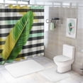thumbnail image 7 of Orinice Black and White Shower Curtain Set, Tropical Shower Curtain, Banana Leaf Shower Curtain for Bathroom, Waterproof Fabric Palm Tree Shower Curtain Liner, Washable 69x72, 7 of 7