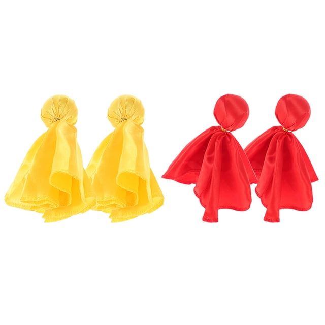 Phenofice 4 Pcs Drapeau Rouge Jaune en Nylon Rectangle Accessoires de Jeu de Soccer