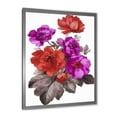 thumbnail image 2 of Designart 'Fuchia and Red Flowers' Traditional Framed Art Print, 2 of 4