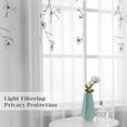 thumbnail image 6 of Floral Voile Sheer Curtains for Living Room Plum Flower Embroidery Sheer Curtains and Drapes, Grommets Design, 52x84 Inch, 2 Pieces,Navy, 6 of 7