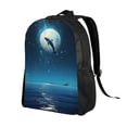 thumbnail image 2 of Fotbe Night Sky Moon Dolphin Mochila de Viaje para Laptop, Mochila Ejecutiva Delgada y Resistente 15.6", 2 of 8