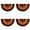 OrangeC*4, variant on Clearance 3 x 1.5 ft ft Halloween Flag Bunting Half Fan Hanging Pleated Flag Banner with 3 Grommets for Halloween Indoor Outdoor House Party Holiday Yard Decorations Props(F*4pcs)