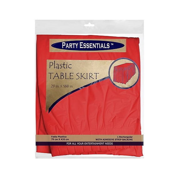 1 - Party Essentials 29″ X 14′ Table Skirts – Red