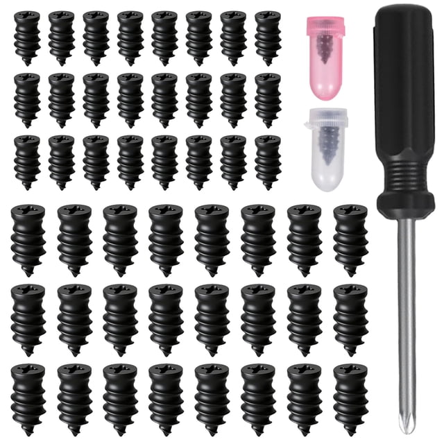 Kit de reparación de neumáticos Fuvylonk de 50 piezas con clavos espirales de goma