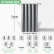thumbnail image 5 of Dynamene Cortina De Ducha De Tela - 54 Pulgadas De Ancho Tejido De Gofre Cortinas De Ducha De Tela Gruesa Pesada Para Baño Juego De Cortinas De Baño De Lujo Para Hotel Spa De Alta Resistencia Con 10 G, 5 of 5