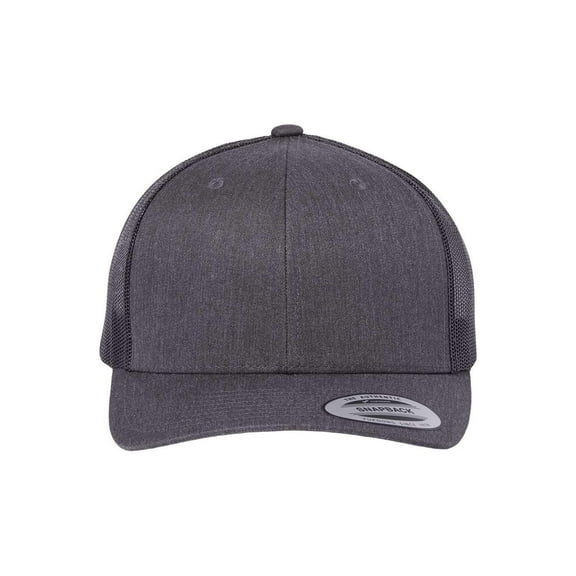 Yupoong 6606 YP Classics Retro Trucker Cap-Dark Heather Grey