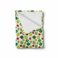 thumbnail image 2 of Ladybug Soft Flannel Fleece Throw Blanket, Clover Leaves with Ladybugs Floral Celebration Saint Patrick Day Holiday Pattern, Cozy Plush for Indoor and Outdoor Use, 50" x 70", Multicolor, by Ambesonne, 2 of 6