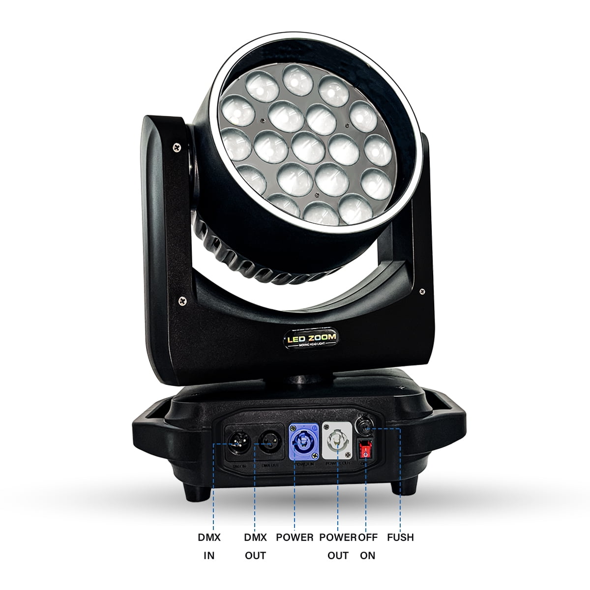 19x15W Led Moving Head RGBW Beam & Wash Zoom DJ Stage Light Equipment Concert Productions Professionals Wedding