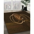 thumbnail image 3 of Ahgly Company Machine Washable Indoor Square Transitional Dark Bronze Brown Area Rugs, 4' Square, 3 of 7