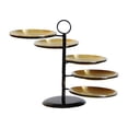 thumbnail image 5 of Fruit Snack Plates Serving Stand and Platters Set 5 Plate Tea Party Serving Platter Cookie Tray Cupcake Stand for Wedding Parties Commercial Gold, 5 of 8