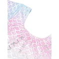 thumbnail image 6 of Girl Gymnastic Clothes 3PC Long Sleeve Sparkly with Shorts for Tumbling Outfits Dance Gymnastics Gifts for Girls Size 3-12 Fish Scale Pink, 6 of 8