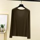 thumbnail image 4 of mfyjkho Tops Elegantes Para Mujer, Camisa De Manga Larga De Color Liso Con Cuello Interior Informal Para Mujer Tops Para Salir Xxxxxl, 4 of 6