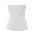 thumbnail image 5 of Solid Color Tube Sleeveless Slim Adjustable Zipper Tops - Ribbed Design with Moisture-Wicking Fabric, 5 of 5