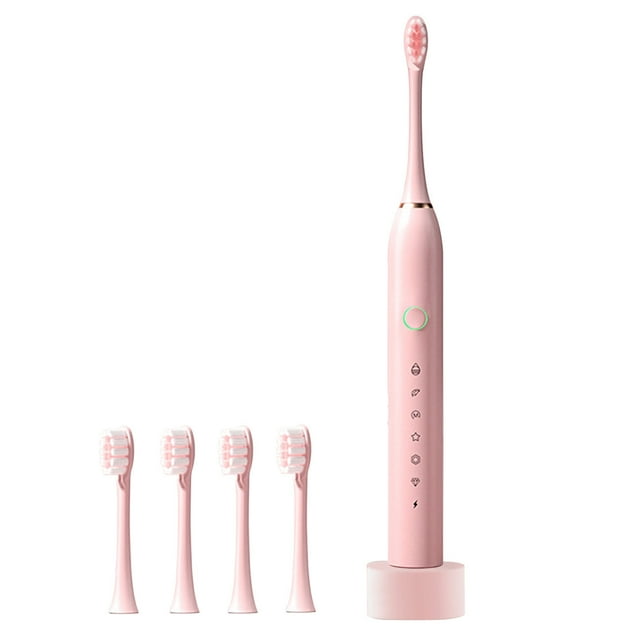 Cameland 4 Brush Head 6 Gears Base Charging Models Electric Toothbrush Fully Automatic Charging Sound Wave Soft Bristle Brush