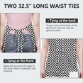 thumbnail image 6 of Black White Square Checkered Pattern Apron-Garden Aprons for Women with Pockets-Cotton Linen Waterproof Kitchen Cooking Gardening Aprons Adjustable for Kitchen,Cooking,BBQ and Salon 33x27 Inch, 6 of 7