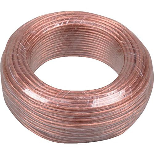 Cable para parlantes Audiovox de 15 m, calibre 18/2, transparente y polarizado