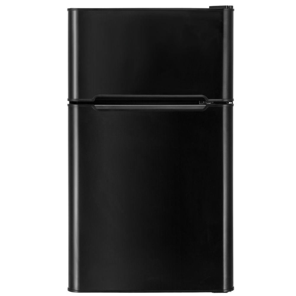 Barara King Fridge Freezer, Refrigerator,3.2 cu ft. Compact Stainless Steel Refrigerator-Black