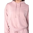 thumbnail image 6 of Celebrity Pink Women's and Women's Plus Lace Trim Hoodie Sweatshirt, Sizes XS-4X, 6 of 8