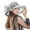Grey, variant on Kcolen Women Tea Party Hats Elegant Summer Dress Hat for Women Wide Brim Floral Design Beach Wedding Shower Sun Accessory