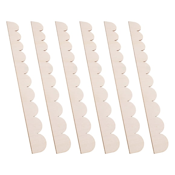 GARVALON Diy Lovers 6Pcs Beige Scalloped Wood Moulding Trim For Walls Cabinets And Door Frames Home Interior