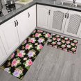 thumbnail image 2 of Pioneer Flower Floral Print Pattern Kitchen Rugs Sets Of 2, Anti Fatigue Non Slip Washable Floor Mats for Kitchen Sink Laundry, 17X30 Inch + 17X47 Inch, 2 of 6