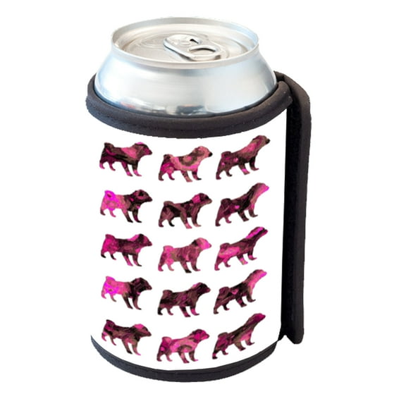 KuzmarK Insulated Drink Can Cooler Hugger - Pug Dog