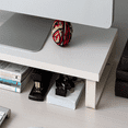 thumbnail image 6 of hltvuy 2-Tier Multi-Purpose PC Monitor Organizer Stand  Stackable Ergonomic Desktop and Countertop Riser for Computer Laptop TV Shoes Kitchen Pantry and Closet Organization  Black, 6 of 8