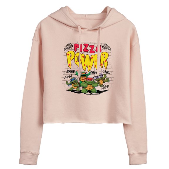 Teenage Mutant Ninja Turtles Mutant Mayhem - Pizza Power - Juniors Cropped Pullover Hoodie