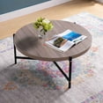 thumbnail image 4 of 37" Sandy Brown And Black Round Coffee Table, 4 of 6