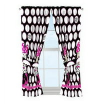 Disney Minnie Mouse Dots Girls Bedroom Curtains, 2 Count