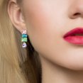 thumbnail image 2 of 1 Pair Shining Piercing Beautiful Stud Earrings Water Drop Shape Rhinestone Women Earrings Wedding Jewelry, 2 of 7