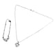 thumbnail image 4 of Conjunto de collar y pulsera, combinación de bolso y caja, regalos de joyería para el día de San Valentín para mujer, color blanco, 4 of 5
