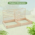 thumbnail image 4 of Costway Raised Garden Bed with 3 Trellises with Divided Compartments for Flowers Natural, 4 of 10