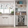 thumbnail image 5 of LALILO Kitchen Curtain Valance Childish With Volcano And Rod Pocket Window Curtain 52"x 18" Set of 2, 5 of 5