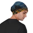 thumbnail image 4 of Xecao Elegant Sunset Sunflower Print Beanie Knitted Hat for Men Women, Winter Fashion Knit Cuffed Caps Unisex, 4 of 7