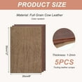 thumbnail image 2 of Uxcell 5Pcs Piel de Cuero, Piezas de Cuero Artificial de 12x8" para Manualidades, Tono Café, 2 of 6