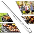 thumbnail image 2 of De Acero Inoxidable Barbacoa Asar A La Parrilla Pinchos Herramienta De Barbacoa Para Acampar Al Aire Libre Barbacoa Palos Reutilizable Brocheta De Metal Barbacoa Cóctel Shish Kabob 10 Piezas Yuarrent OD013429-00, 2 of 6