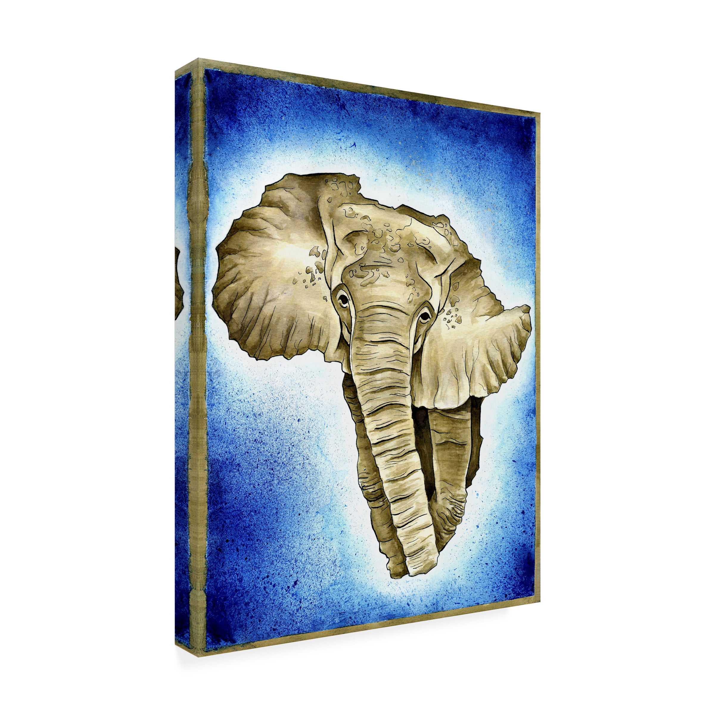 Ben Heine 'African Continent Watercolor' Canvas Art