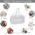 thumbnail image 5 of Bolsa de maquillaje impermeable de PU Scrub, bolsa de almacenamiento de cosméticos portátil de gran capacidad para mujeres, bolsa de artículos de tocador, 5 of 5