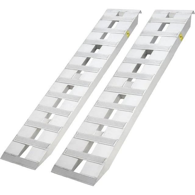 Aluminum Trailer Ramps, 72"x15" 2Pcs Heavy - Duty with Top Hook, Universal Loading Ramps for Truck, Tractor, Lawn Mower, Snow Blower