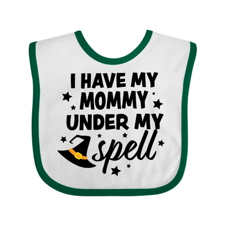 

Inktastic I Have My Mommy Under My Spell with Cute Witch Hat Gift Baby Boy or Baby Girl Bib