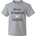 thumbnail image 3 of Inktastic Great Grandmas Favorite- Heart Great Grandchild Youth T-Shirt, 3 of 5