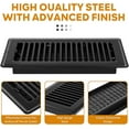 thumbnail image 3 of Black Premium Steel Adjustable 4" x 10" Floor Register Vent Cover 10 Pack for Home, 3 of 6