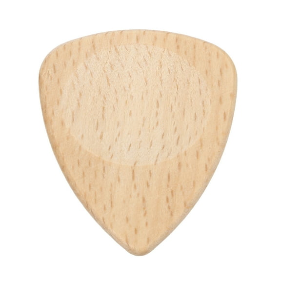 Uxcell 1 Pcs Wood Guitar Pick, 3.0mm Ultra Heavy Gauge Beech Wood Groove Shape Guitar Picks for Electric and Acoustic Guitars, Light Tawny