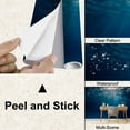 thumbnail image 4 of Peel and Stick Wallpaper Blue Modern Art Wall Mural Decor Self Adhesive and Removable 100in x 144in, 4 of 8