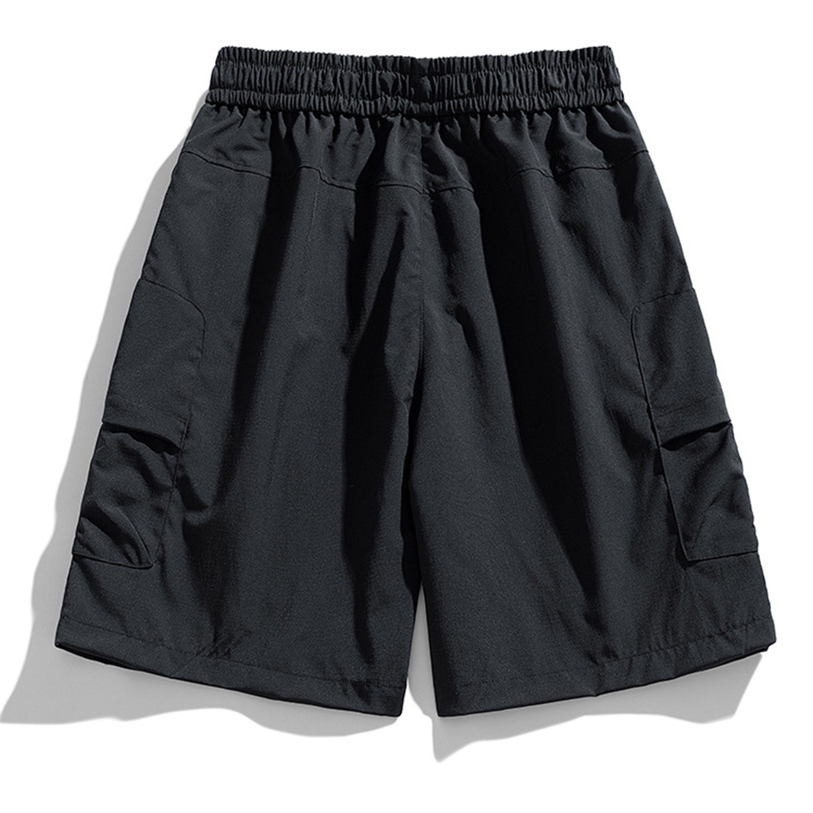 パンツ jentlouis Leather Pocket Baggy Shorts M Mens Baggy Jean Shorts Fashion Casual Rhinestones Jorts Elastic