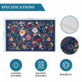 thumbnail image 6 of Navy Blue Flowers Placemats Set of 6, Spring Vintage Floral Leaves Farmhouse Placemats for Dining Table, Place Mats for Kitchen Tabletop, Waterproof Wipeable Dining Table Mats Set, 6 of 9